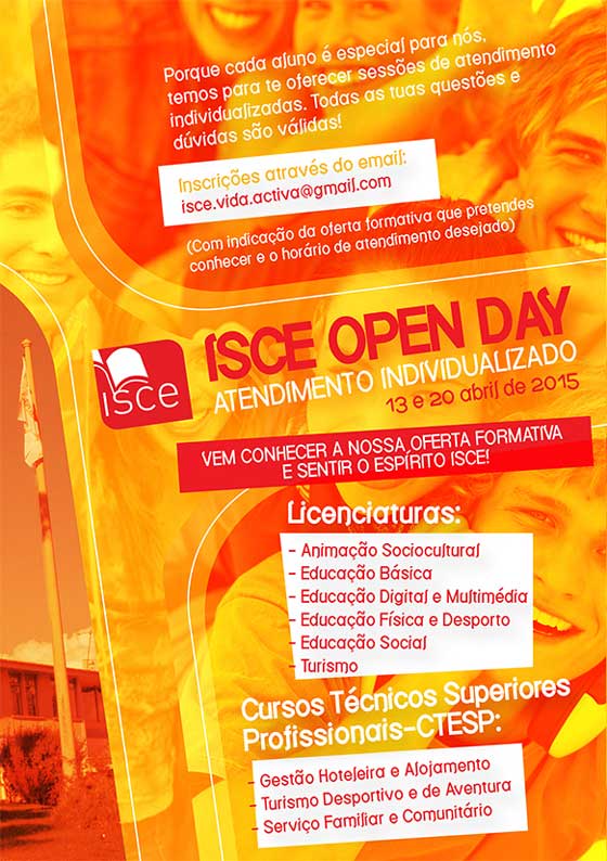 Atendimento só para ti no Open Day do ISCE