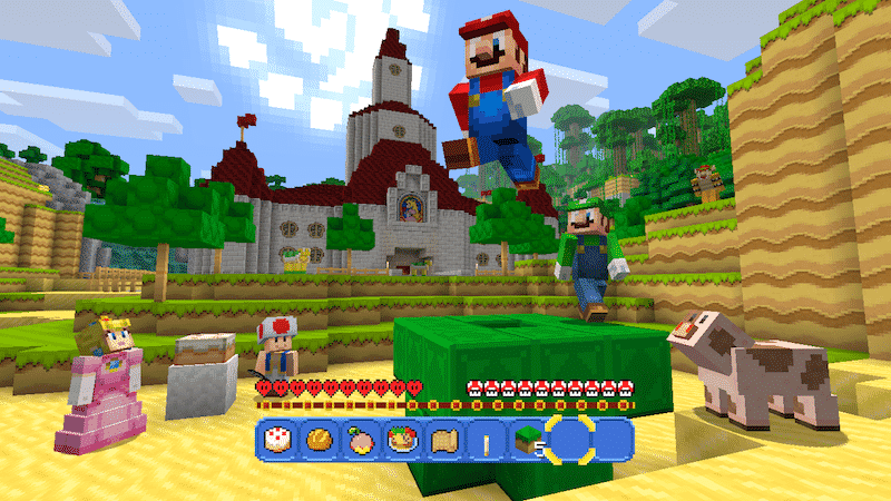 O Super Mario no… Minecraft