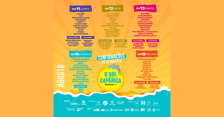 Festival O Sol da Caparica com novas confirmações