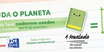 LOJAS CONTINENTE RECOLHEM CADERNOS ESCOLARES USADOS PARA RECICLAGEM E PLANTAÇÃO DE ÁRVORES