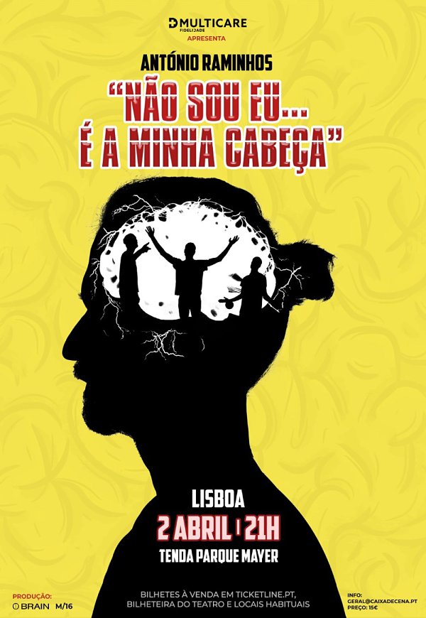 António Raminhos vai estar em Lisboa com "Não sou eu... É a minha cabeça"