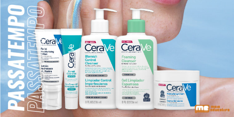 Estamos a oferecer um pack produtos de cuidados diários da pele da marca CeraVe